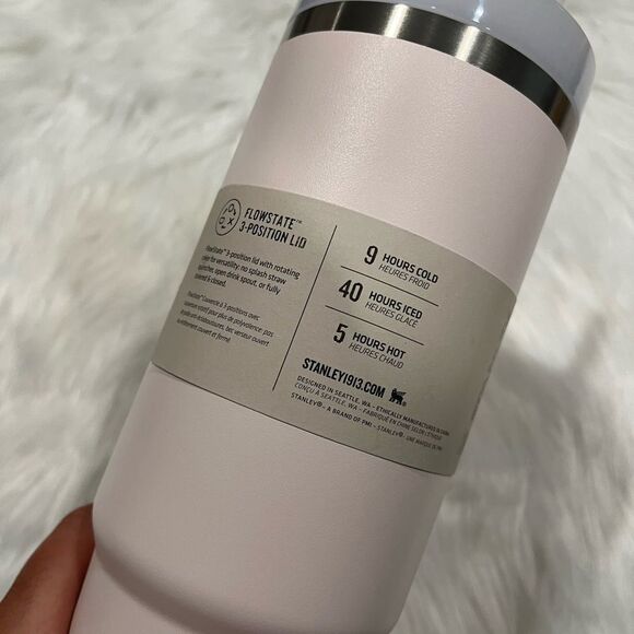 NWT Stanley Flowstate Adventure Quencher H2.0 Travel Tumbler 40 Oz Rose Quartz - Picture 5 of 9